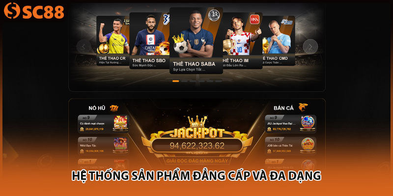 Hệ thống sản phẩm đẳng cấp và đa dạng