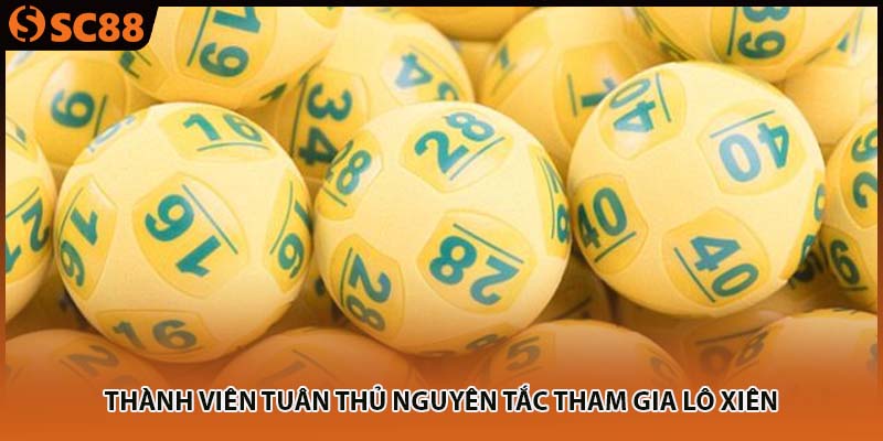 Thành viên tuân thủ nguyên tắc tham gia lô xiên